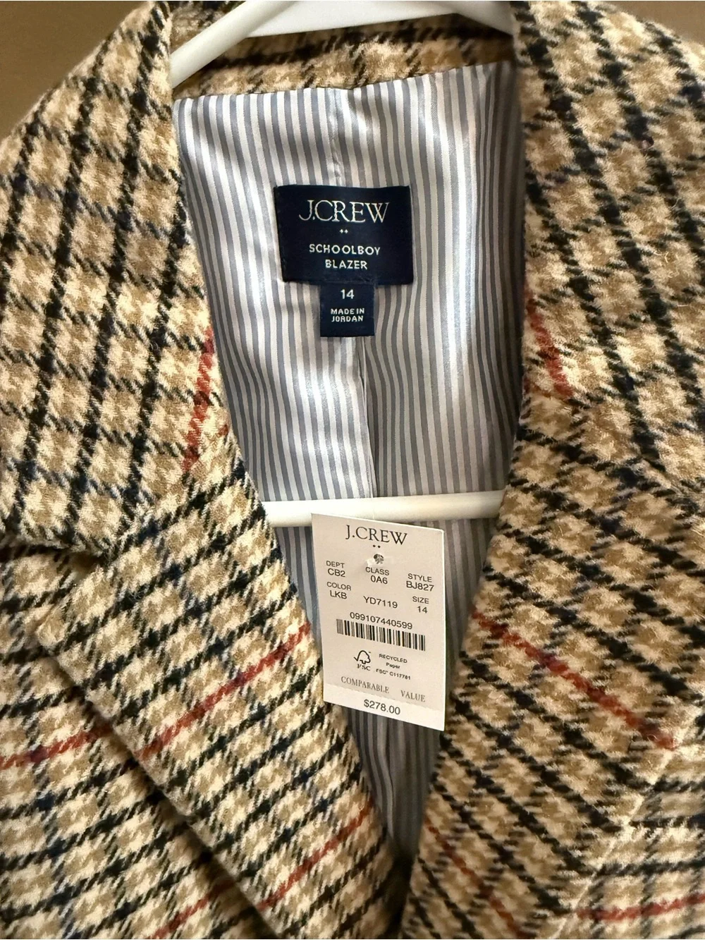 J. Crew classic tailored
